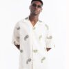 AT Offwhite with Green Embroidered Shirt - Image 2