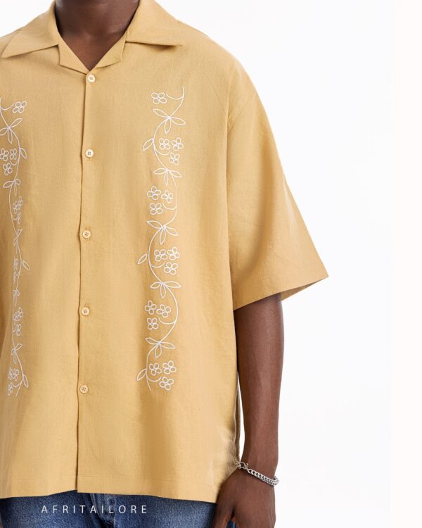 AT Linen with Floral Outline Shirt - Image 2