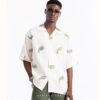 AT Offwhite with Green Embroidered Shirt