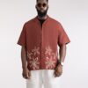 AT Brown with White Embroidery