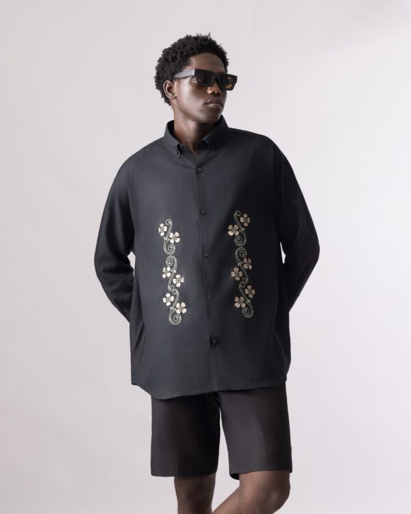 AT Black Embroidered Long Sleeves